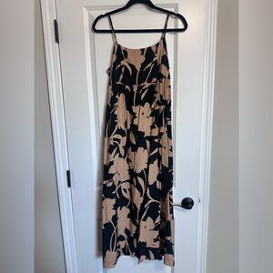 a new day Black and Tan Floral Maxi Dress